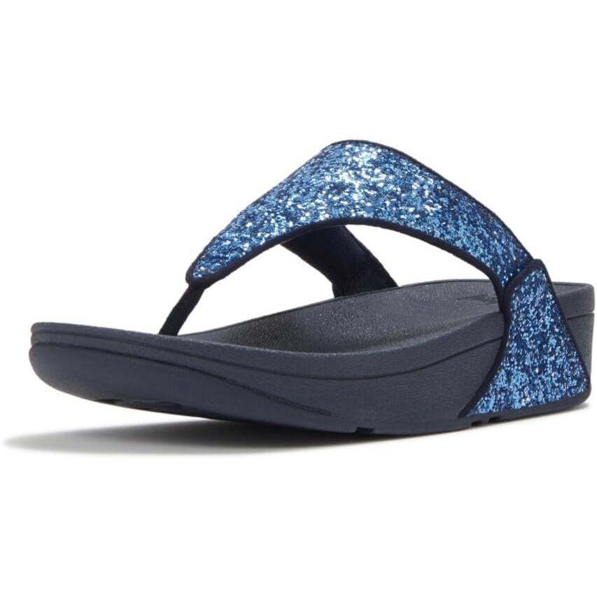 image:imageFitFlop Lulu MultiTonal Glitter ToePost SandalsCosmic Blue