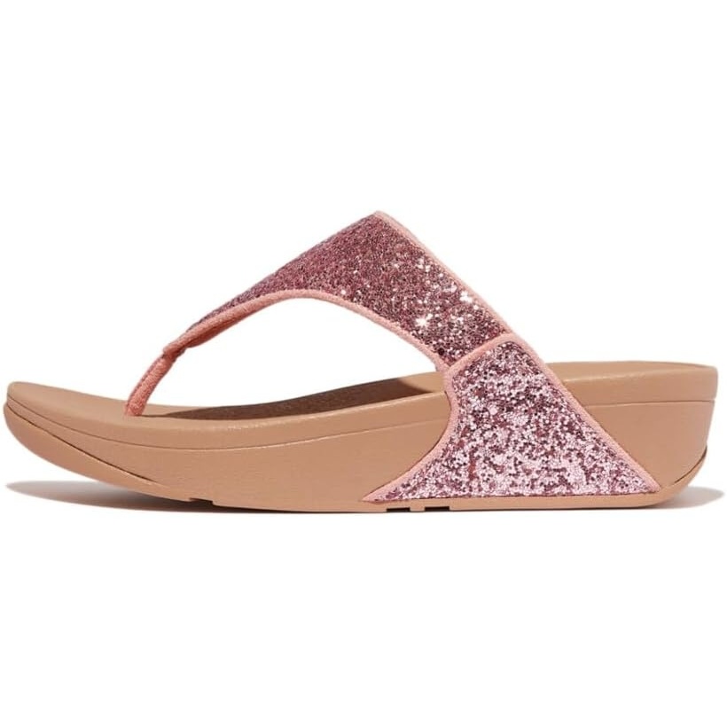 image:imageFitFlop Lulu MultiTonal Glitter ToePost SandalsMetallic Soft Blush