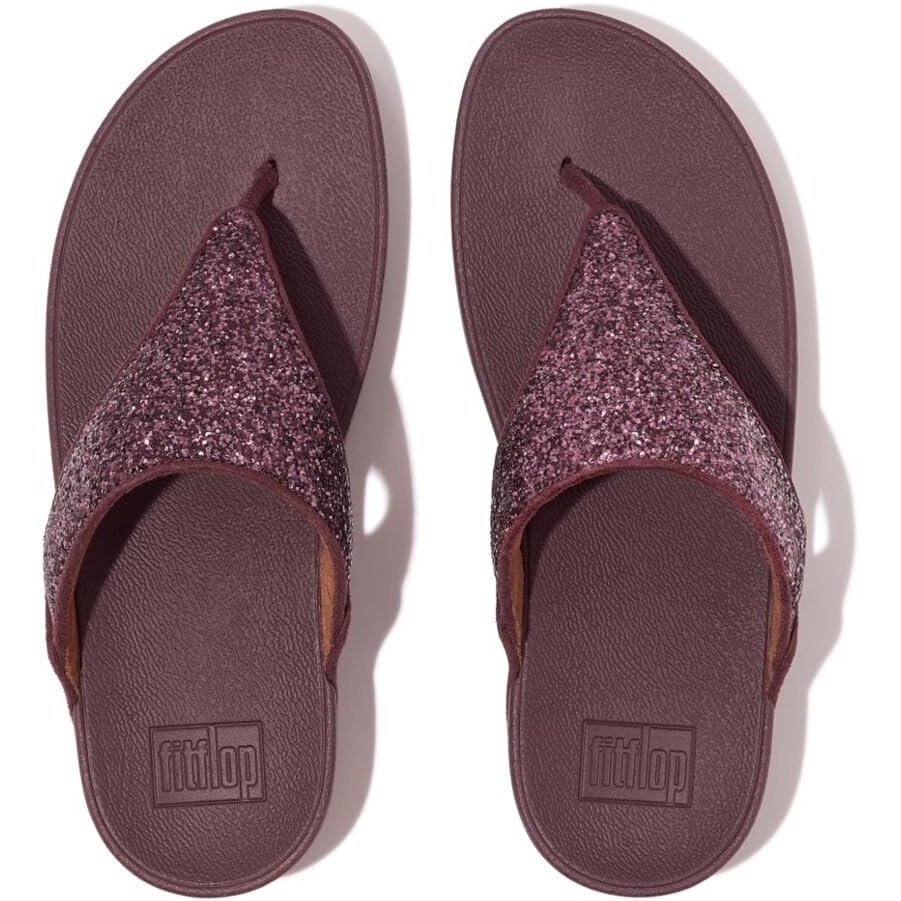 image:imageFitFlop Lulu MultiTonal Glitter ToePost SandalsRed
