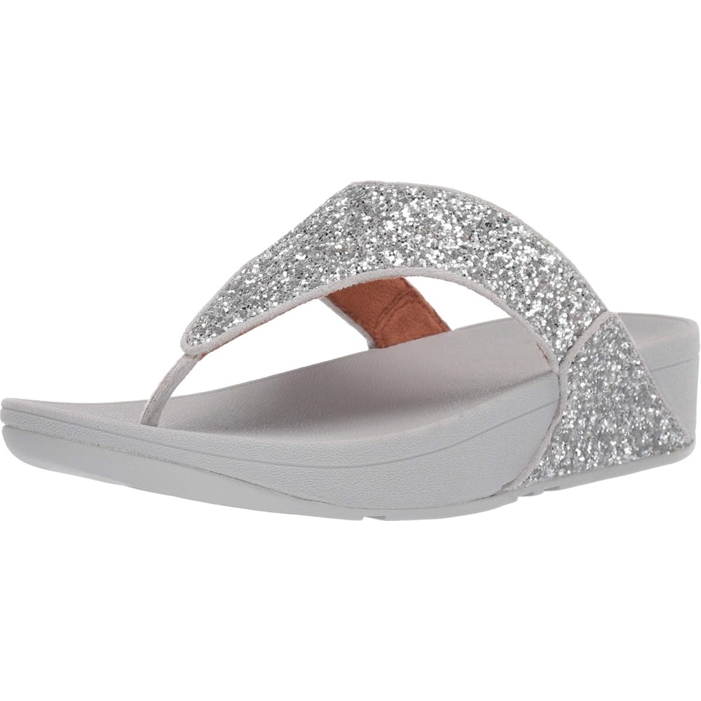 image:imageFitFlop Lulu MultiTonal Glitter ToePost SandalsSilver