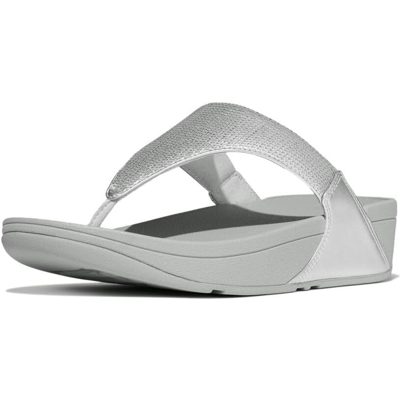 image:imageFitFlop Lulu Sequin ToePost SandalsSilver