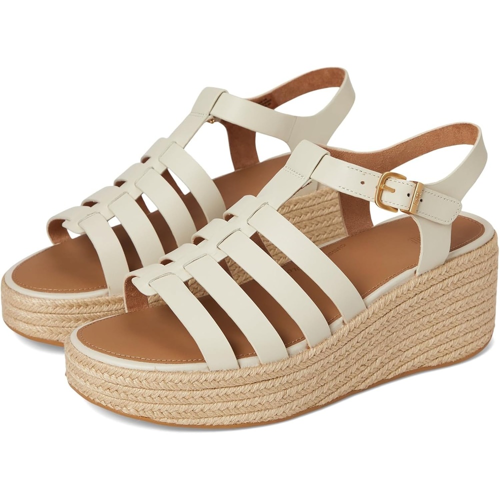 image:imageFitFlop Platfforms Espadrille Fisherman Wedge SandalsParis Beige