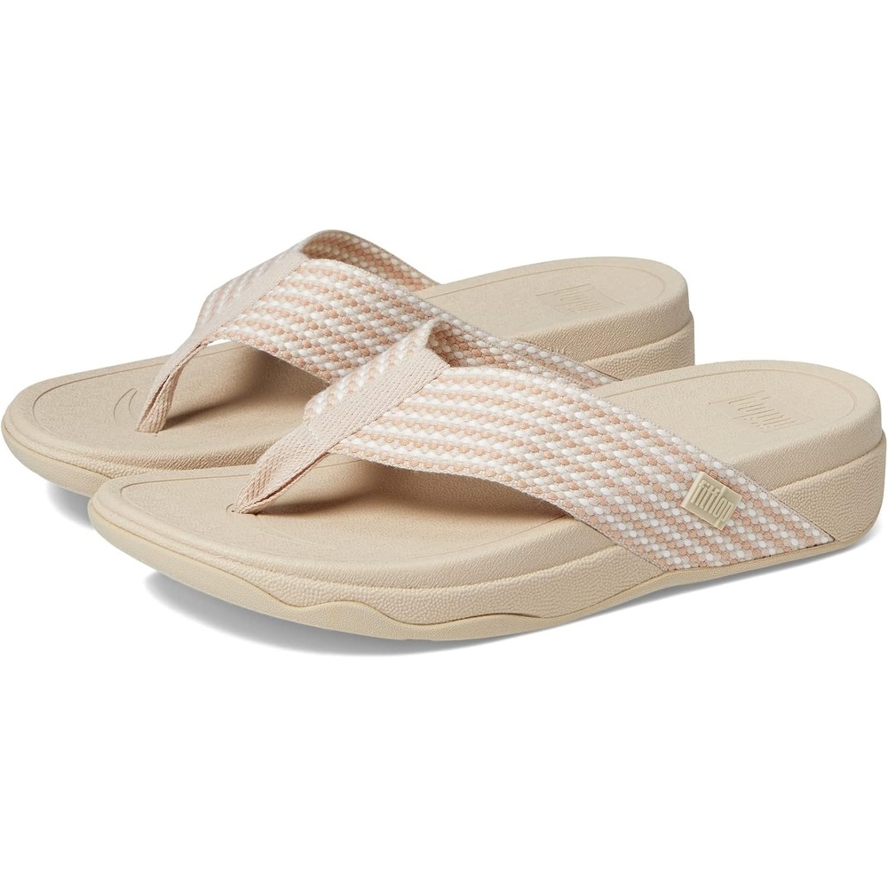 image:imageFitFlop Surfa Toe Post SandalsStone Beige Mix