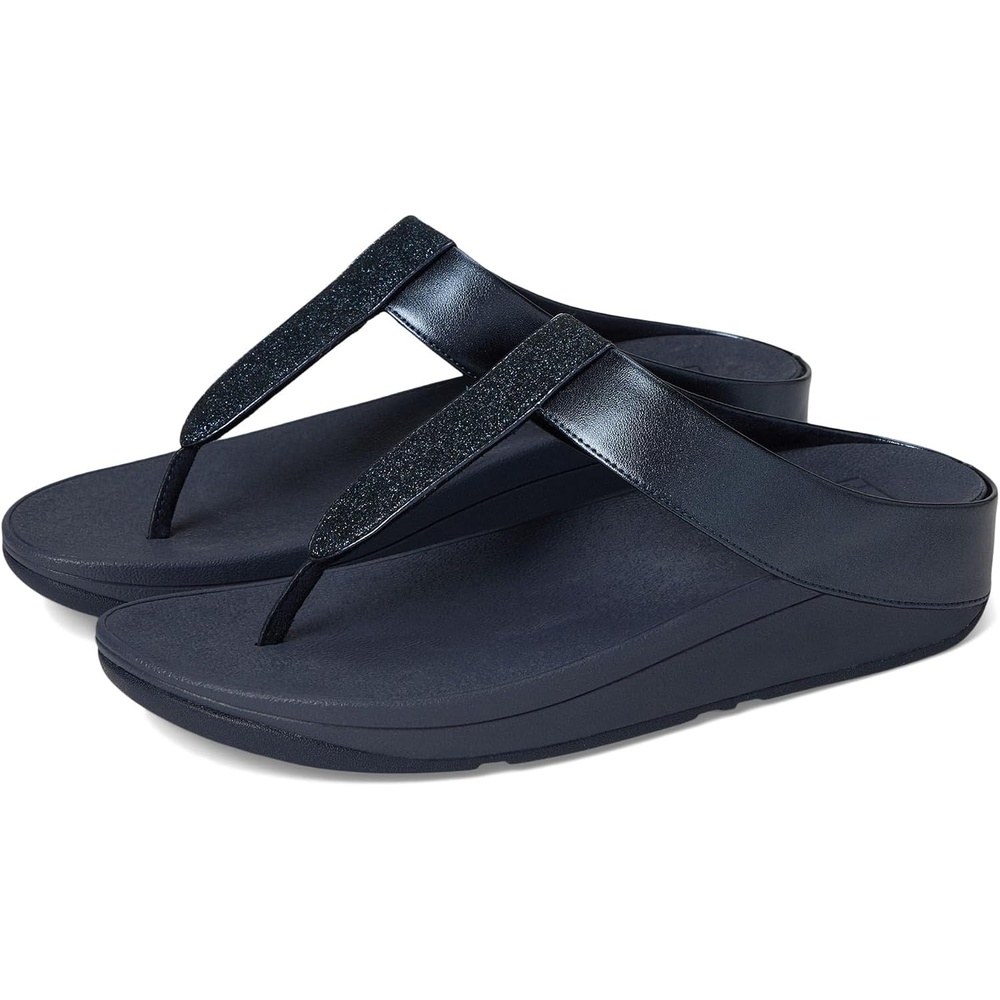 image:imageFitFlop Womens Fino Glitterdust ToePost SandalMidnight Navy