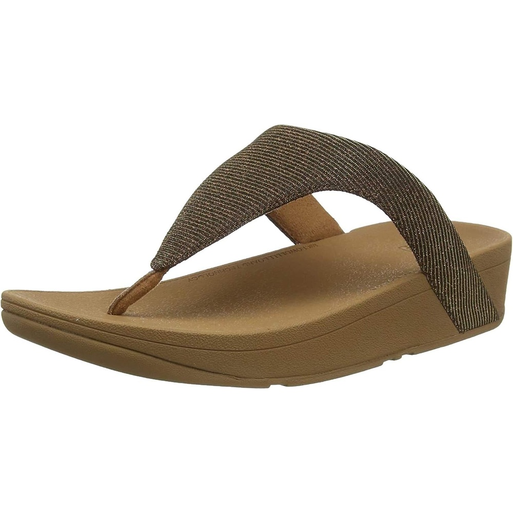 image:imageFitFlop Womens LULU Suede ToePost Sandals Lightweight Summer Walking Sandals with Cushioned Comfort Arch Support amp GripBrown Bronze 012