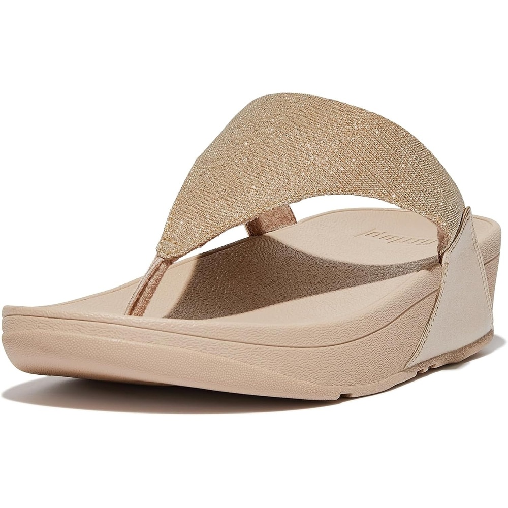 image:imageFitFlop Womens LULU Suede ToePost Sandals  Lightweight Summer Walking Sandals with Cushioned Comfort Arch Support amp GripLatte Beige