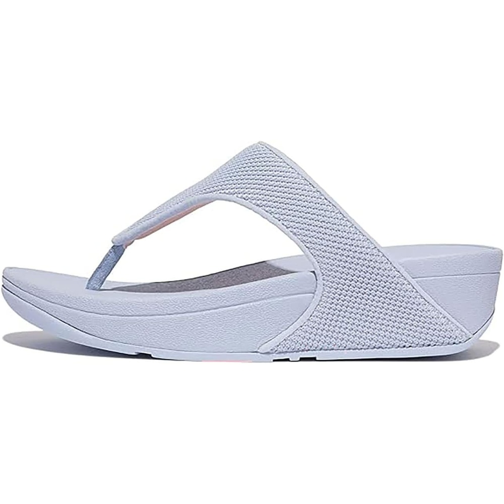 image:imageFitFlop Womens LULU Suede ToePost Sandals Lightweight Summer Walking Sandals with Cushioned Comfort Arch Support amp GripSkywash Blue