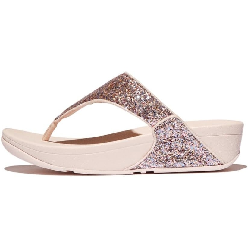 image:imageFitFlop Womens Lulu MultiTonal Glitter ToePost SandalsNude Rose Mix