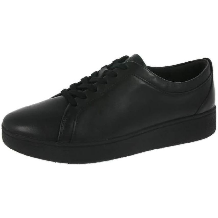 image:imageFitFlop Womens Rally Leather SneakersAll Black 001