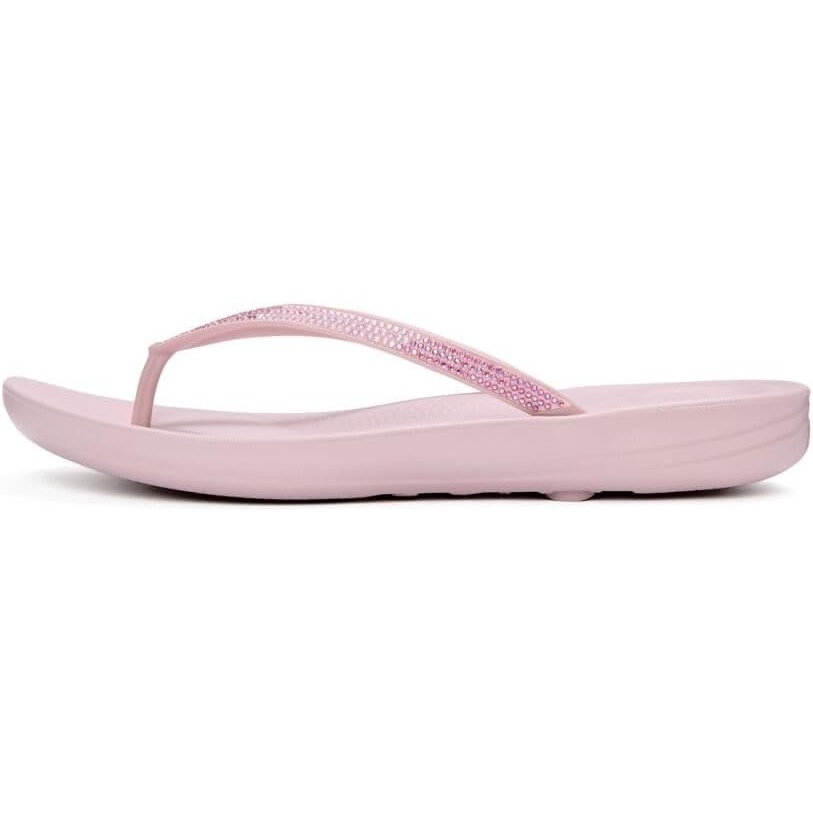 image:imageFitFlop Womens iQushion Sparkle Ergonomic Flip Flops for Walking Lightweight Waterproof Cushioned Thong Sandals for Women with Non Slip Bottom and Arch Support Lightweight Waterproof Walking Sandals wCushioned Comfort amp Arch SupportDusk Lilac