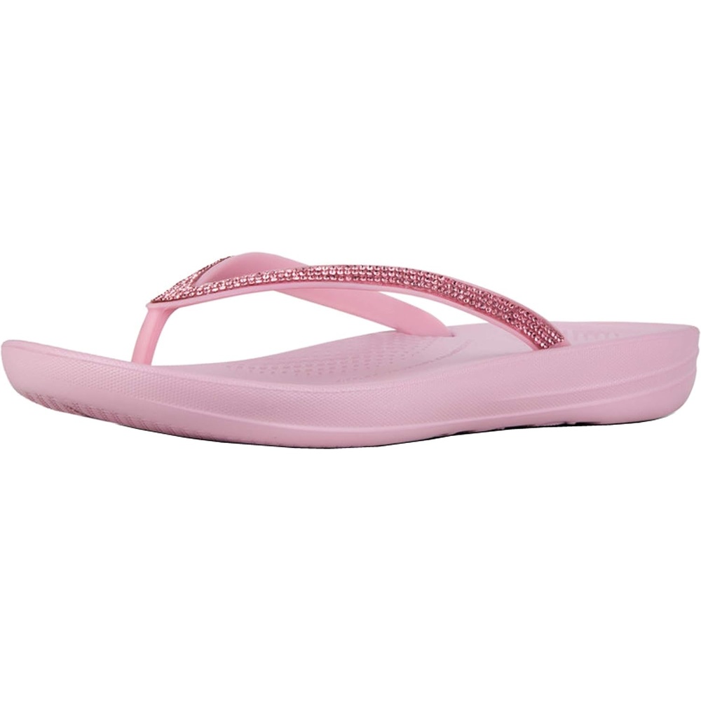 image:imageFitFlop Womens iQushion Sparkle Ergonomic Flip Flops for Walking Lightweight Waterproof Cushioned Thong Sandals for Women with Non Slip Bottom and Arch Support Lightweight Waterproof Walking Sandals wCushioned Comfort amp Arch SupportPink Nectar