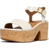 image:imageFitFlop Platfforms LeatherCork Heeled AnkleStrap SandalsParis Beige