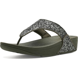 FitFlop Lulu Multi-Tonal Glitter Toe-Post Sandals(Deep Olive)