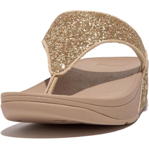 FitFlop Lulu Multi-Tonal Glitter Toe-Post Sandals(Latte Beige)