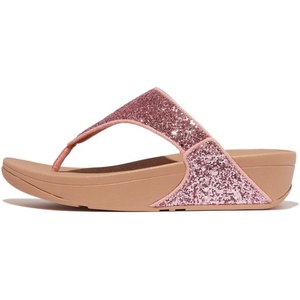 FitFlop Lulu Multi-Tonal Glitter Toe-Post Sandals(Metallic Soft Blush)