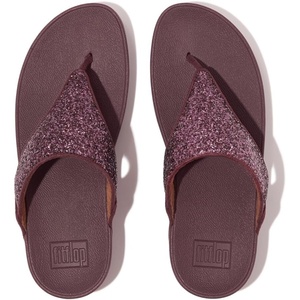FitFlop Lulu Multi-Tonal Glitter Toe-Post Sandals(Red)