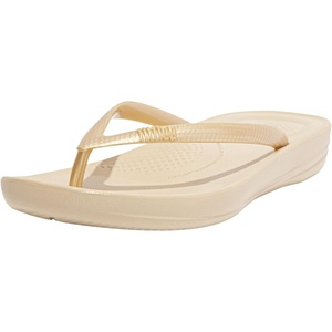 FitFlop Surfa Stripe-Webbing Toe-Post Sandals(Gold)