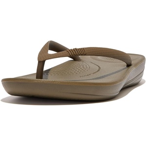 FitFlop Surfa Stripe-Webbing Toe-Post Sandals(Mossy)