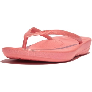 FitFlop Surfa Stripe-Webbing Toe-Post Sandals(Pearlized Rosy Coral)