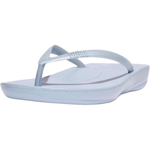 FitFlop Surfa Stripe-Webbing Toe-Post Sandals(Pearlized Skywash Blue)