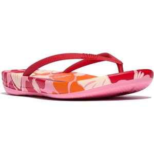 FitFlop Surfa Stripe-Webbing Toe-Post Sandals(Redberry Mix)