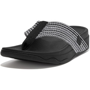FitFlop Surfa Toe Post Sandals(All Black)