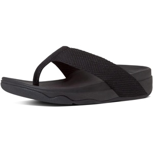 FitFlop Surfa Toe Post Sandals(Black)