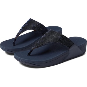 FitFlop Women’s Lulu Glitz Toe-Post Sandal(Midnight Navy)