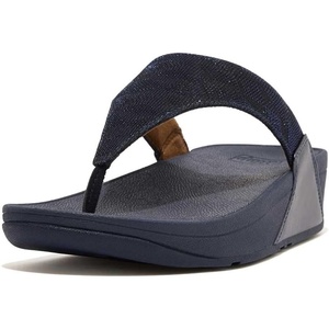 FitFlop Women’s Lulu Glitz Toe-Post Sandal(Navy)