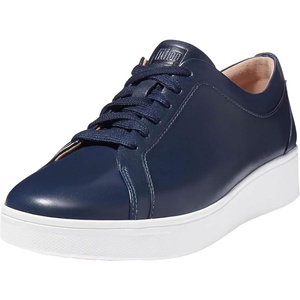 FitFlop Womens Rally Leather Sneakers(Midnight Navy)