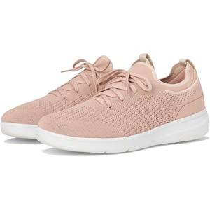 FitFlop Womens Super-q Knit Slip-on Laced Sneakers(Beige Buff/Rose Gold)