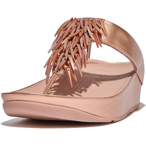 FitFlop womens Rumba(Metallic Rose Gold)